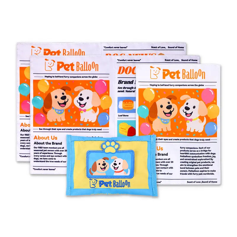 Pet Newspaper Crinkle Toy Set – Fun Chew, Tug & Teething Toy for Dogs