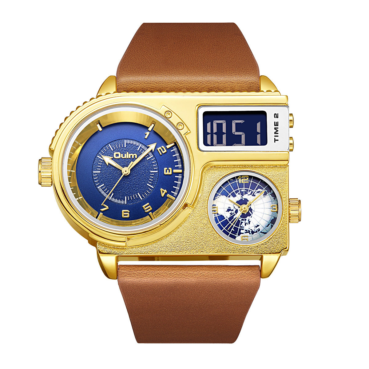 Bold Multi-Display Analog Digital Watch
