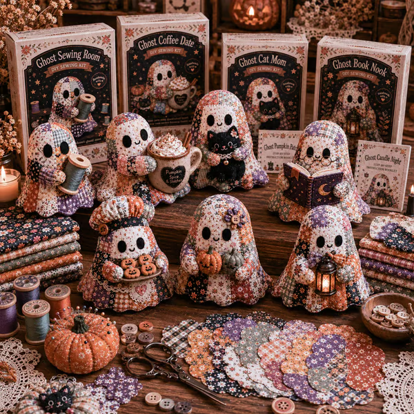 🎃🔥🔥🔥🔥50% Off Last Day - 👻Little Ghost’s Cozy Halloween DIY Patchwork Kit