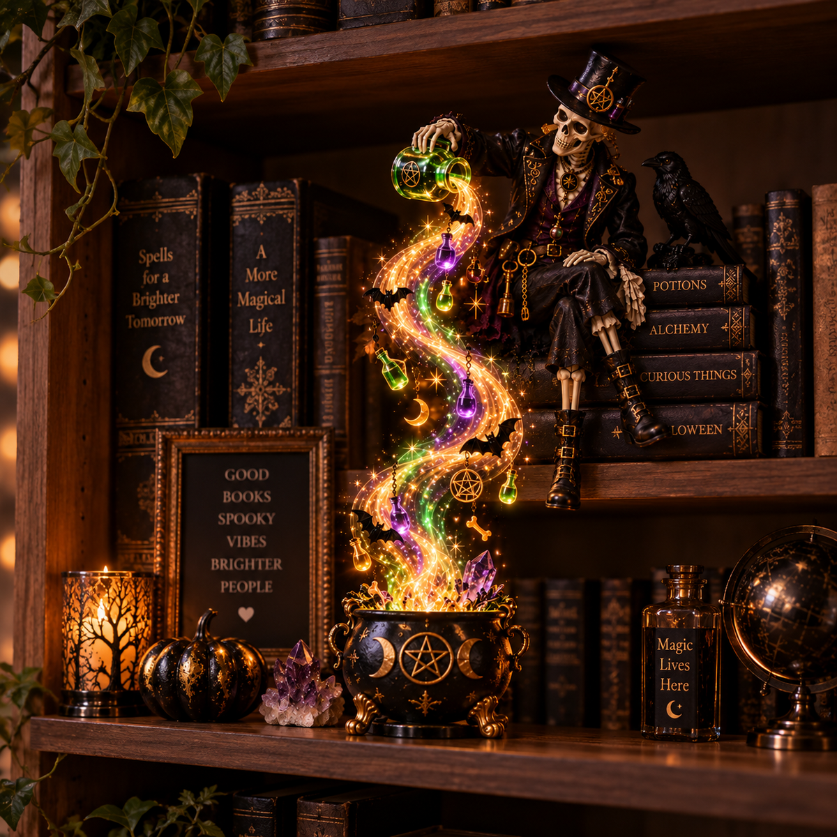🧙 49% OFF | Witch Cascade Shelf Light – A Magical Glow for Halloween Night ✨