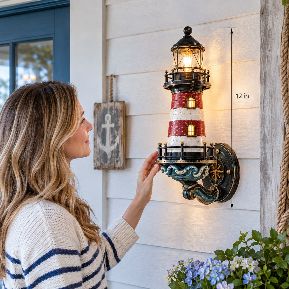 đ Vintage Coastal Lighthouse Wall Light