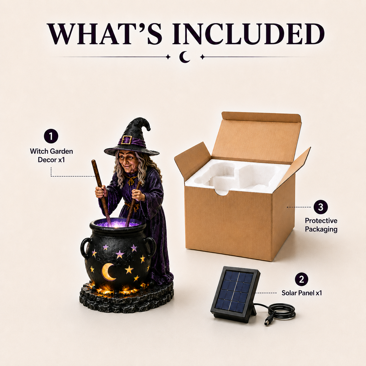 🧙♀️Halloween Witch Glowing Cauldron Solar Light