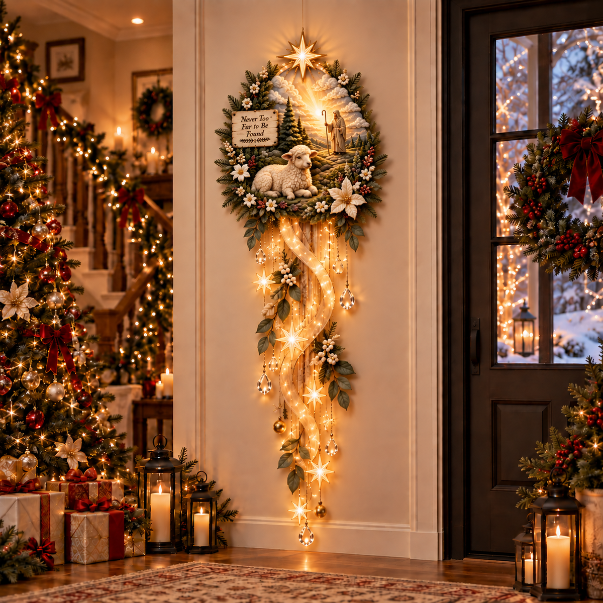 🔥Hot Sale 50% OFF -🌟 Nativity Starfall Wall Light – A Meaningful Christmas Glow