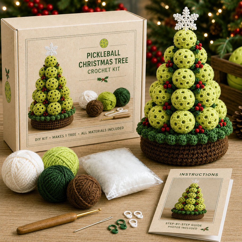 Sports Ball Christmas Tree Crochet Kit