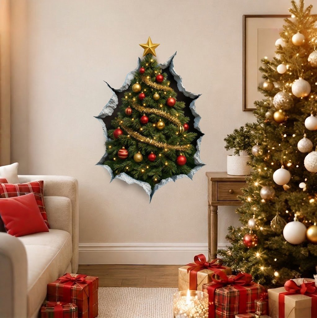 🔥Last Day 50% OFF-Creative 3D Christmas Santa Wall Sticker