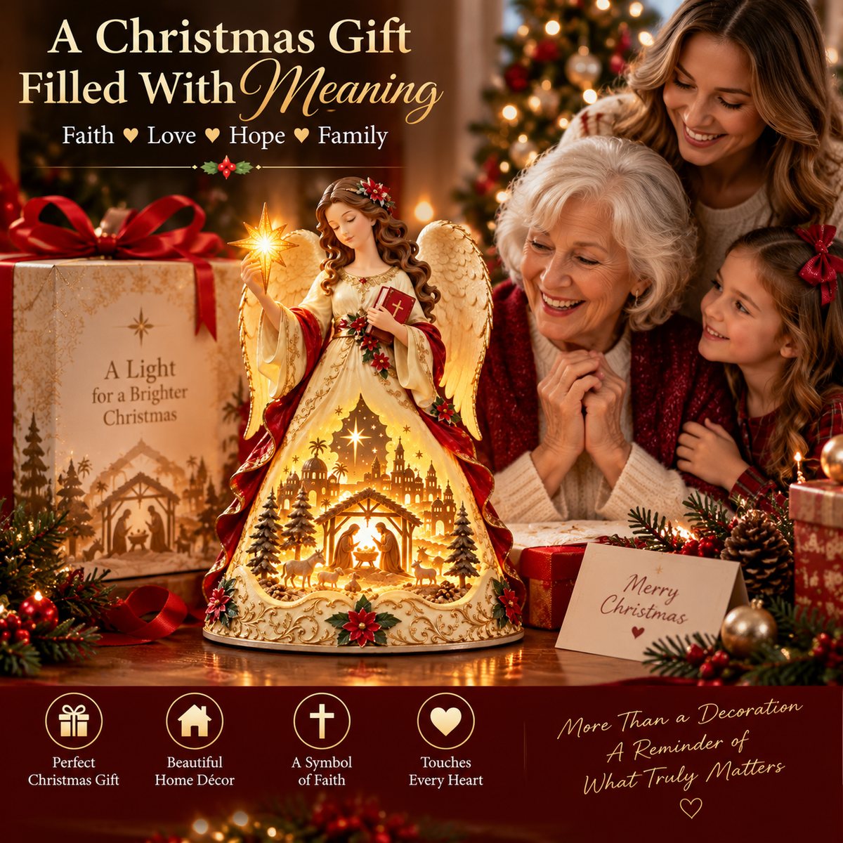 👼🪽Last Day 50% OFF ✨ Christmas Angel Nativity Light – Bring The True Meaning Of Christmas Home