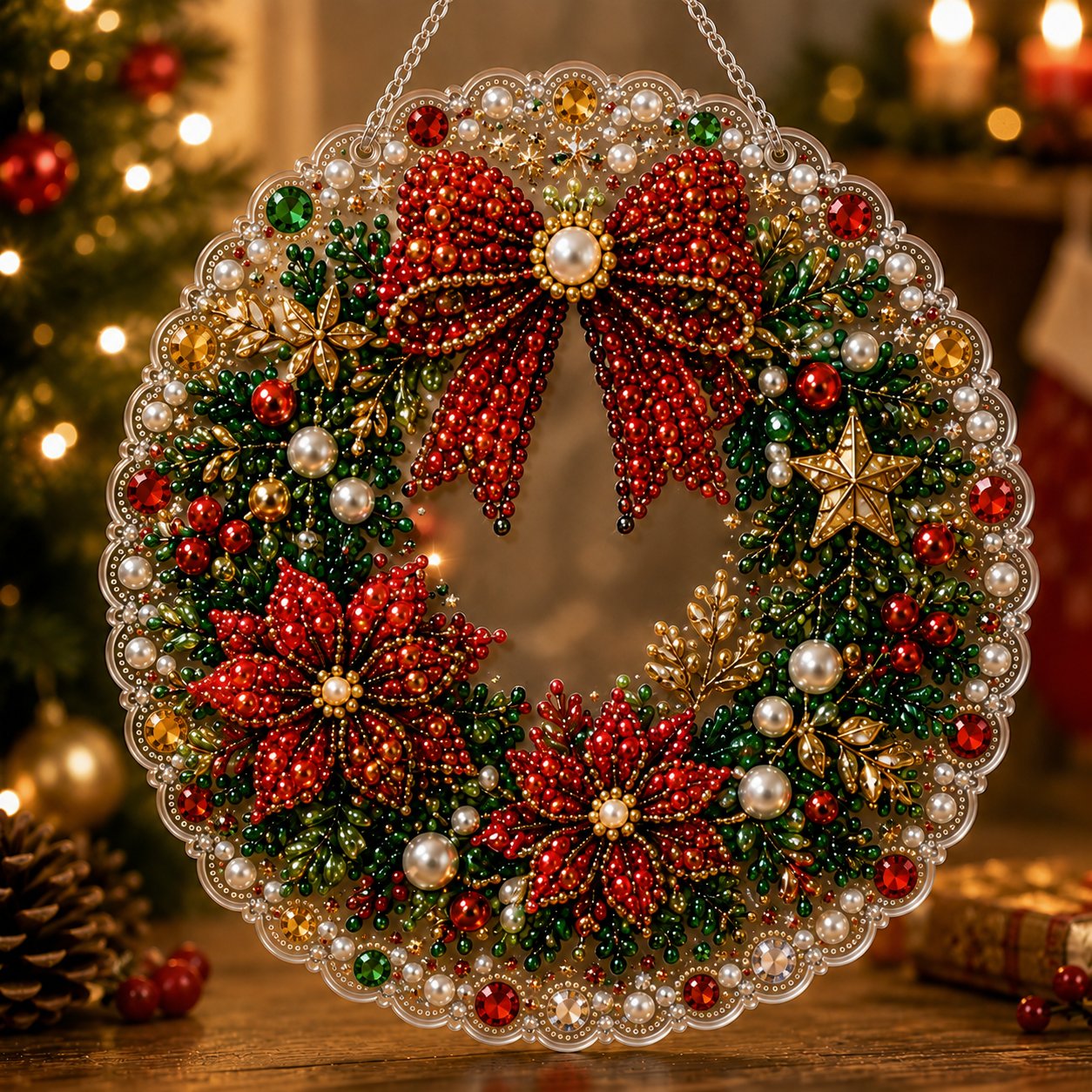 🎁Last Day 50% OFF-💎Christmas Pearl Art DIY Hanging Ornament Kit