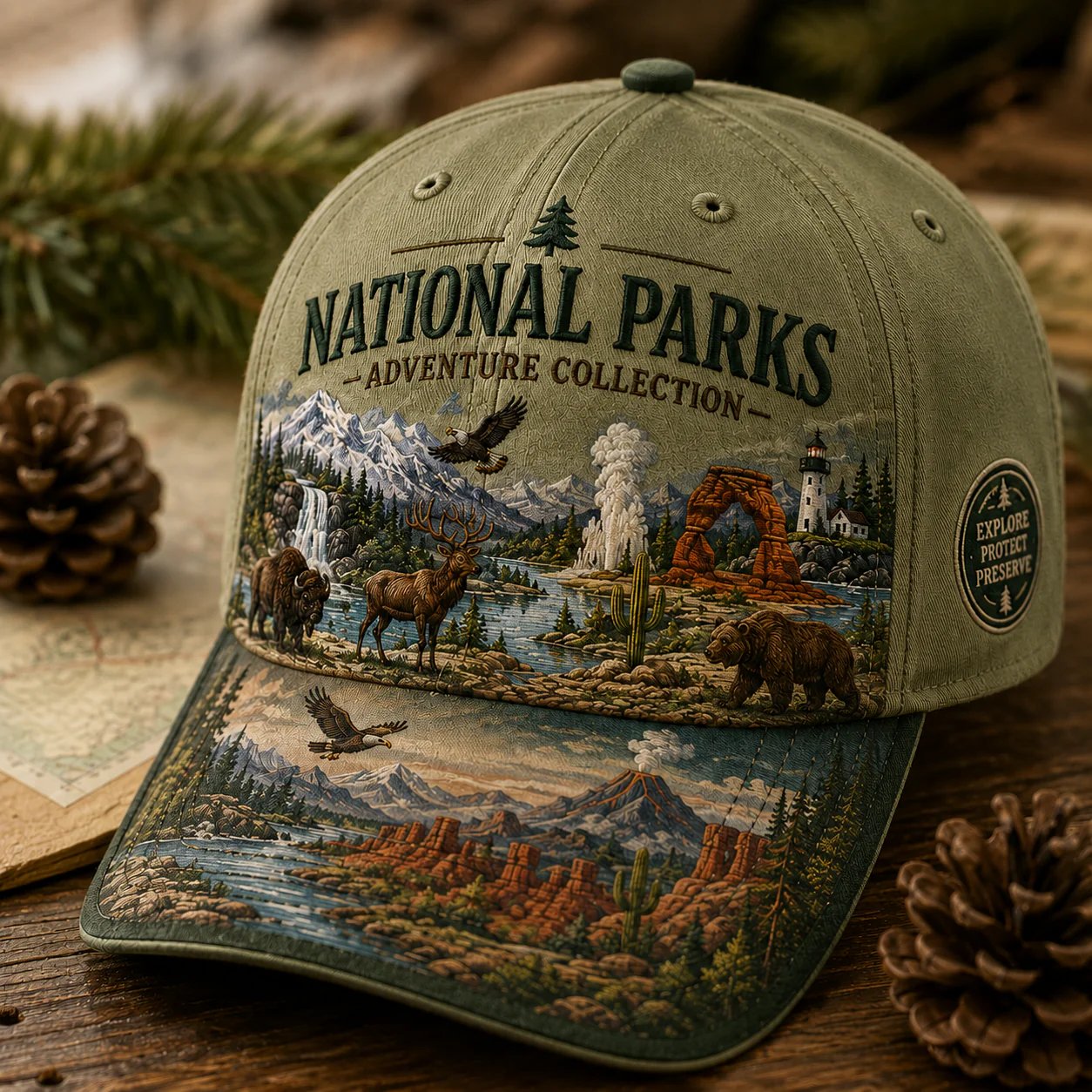 🇺🇸 Last Day Promo: 49% OFF - 🏞️National Park Adventure Cap