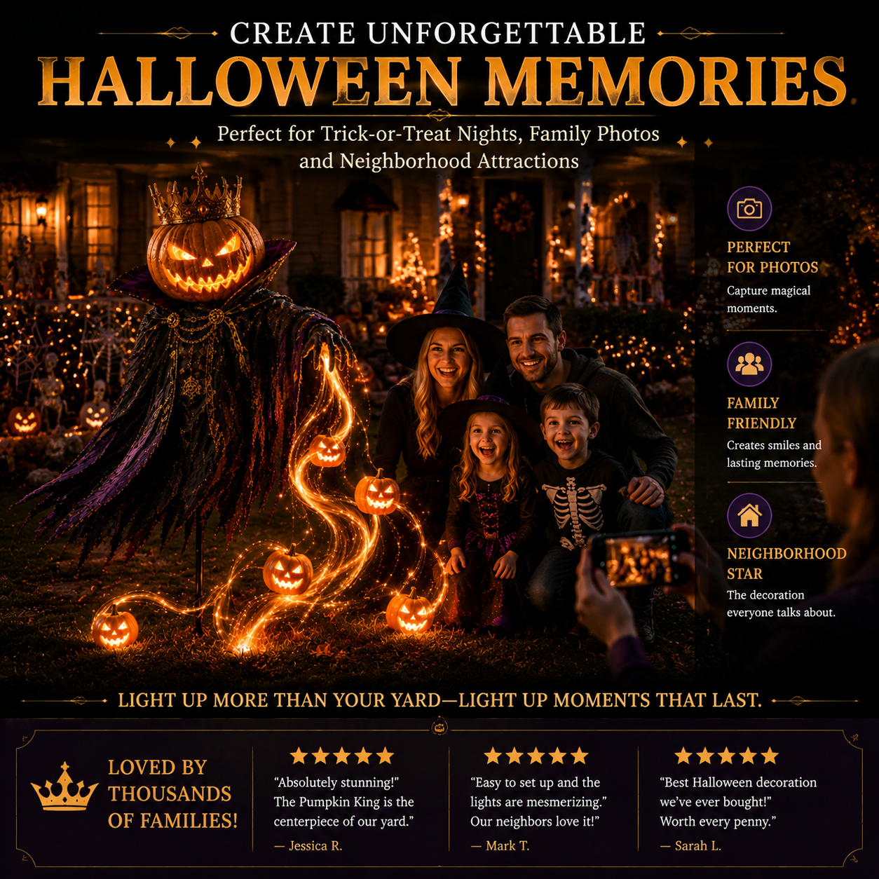 đHALLOWEEN SPECIAL ⢠49% OFFđPumpkin King Awakening⢠â Flowing LED Halloween Yard Light