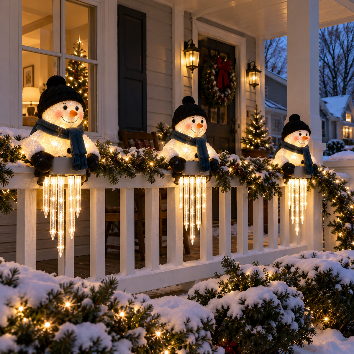 🔥Today 49% OFF🔥☃️WinterGlow Snowman Icicle Light Decor
