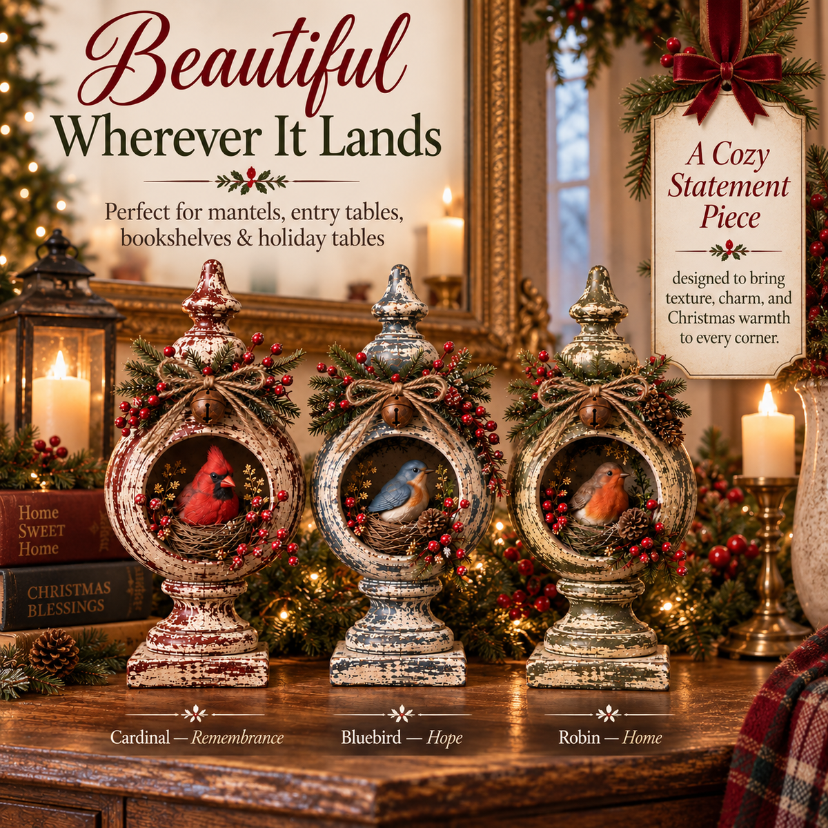 ⏰Sale 60% OFF - Vintage Christmas Bird Keepsake Collection - A Little Christmas Visitor That Feels Like Home