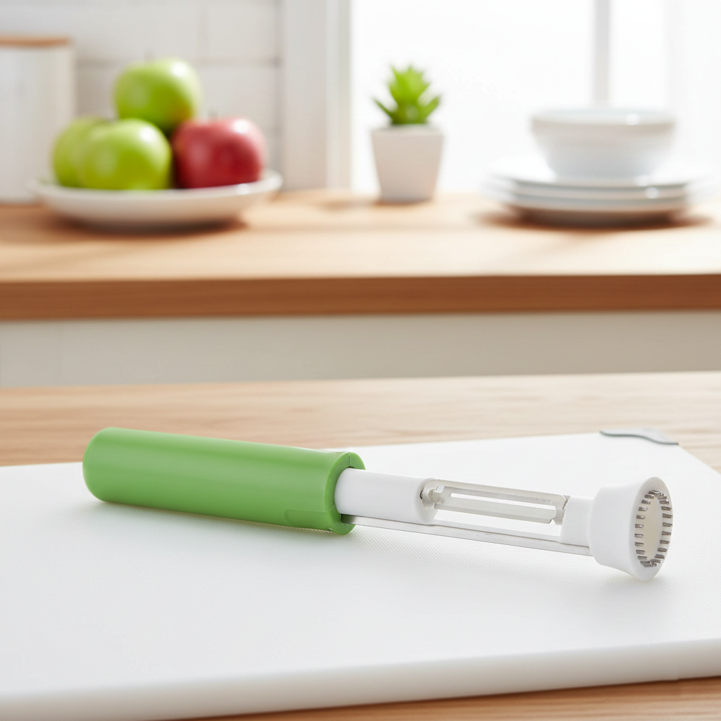 🍎 Vide-pomme et éplucheur 2-en-1 – Décœuronneur de fruits en acier inoxydable