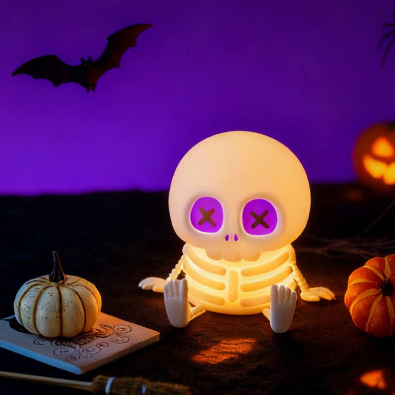 💀Last Day 50% OFF🔥Charming Silicone Skeleton Color Changing Bedside Night Light🔥