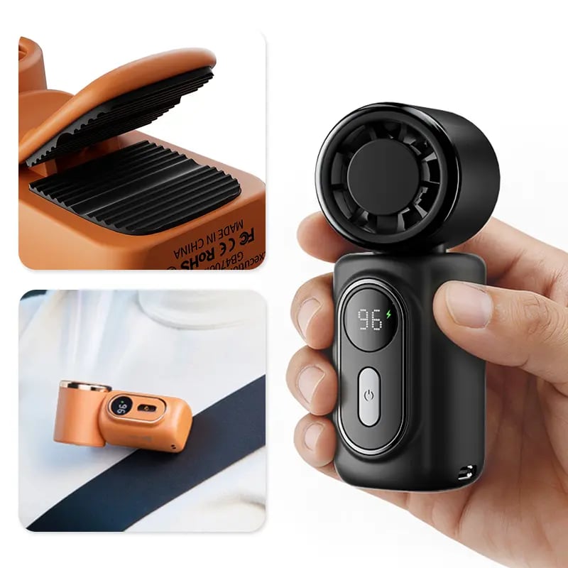 🌬️New Arrival 50% OFF🌬️ Mini Portable Handheld Clip Fan – 3-in-1 Rechargeable 3000mAh Battery 🔋