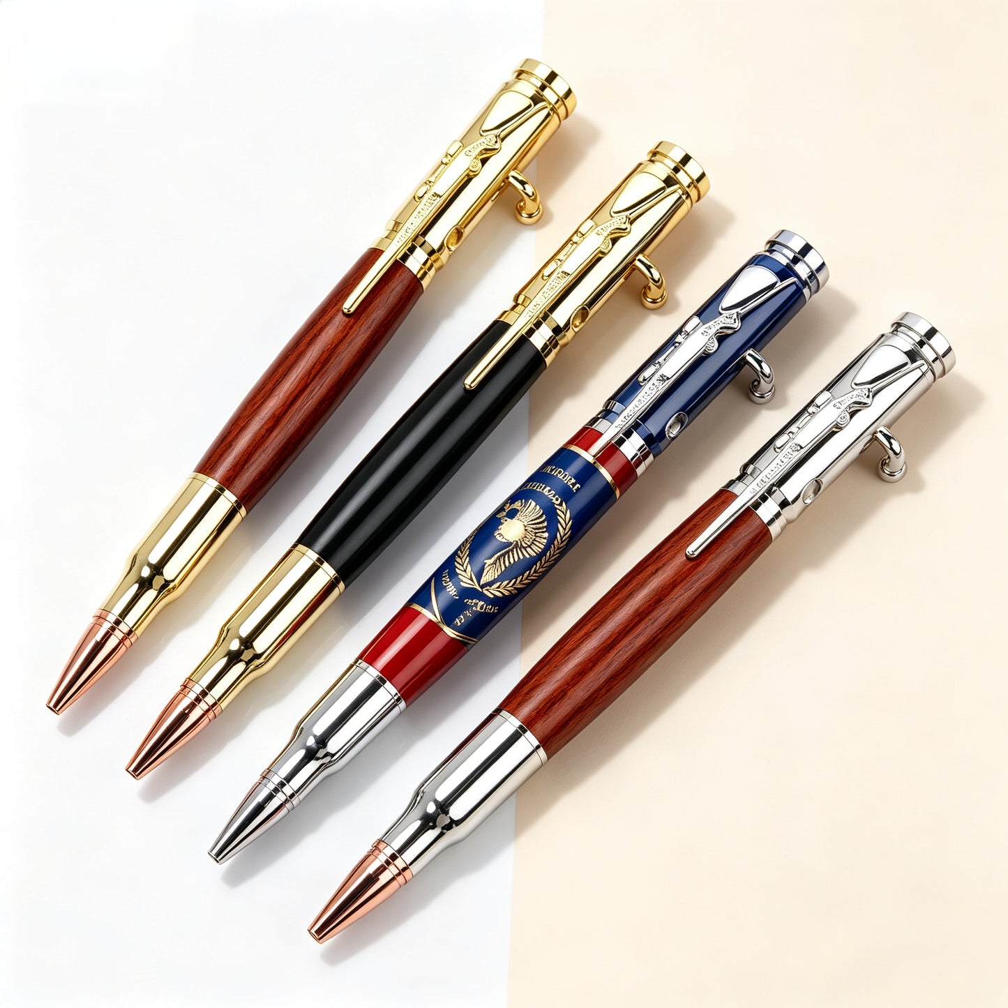 đ100% Handmade Bolt Action Wooden Bullet PenTM | Crafted From Real Wood & Bullet Casing