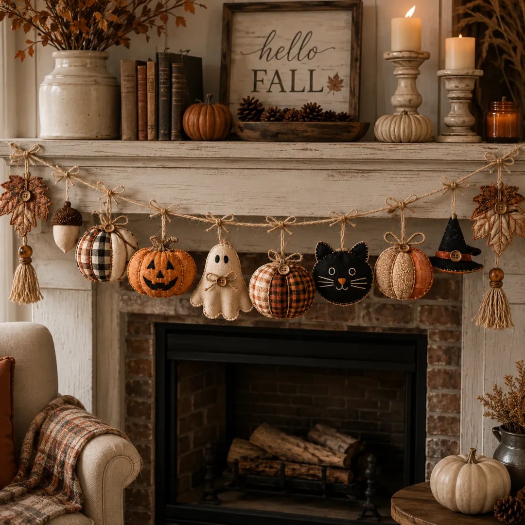 🔥HOT SALE 49% OFF - 🍂Cozy Fall Fabric Garland🎃