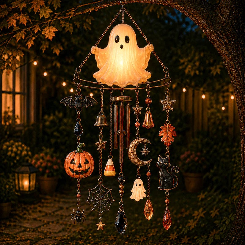 📢📢45% OFF !! 👻 Haunted Glow Ghost Wind Chime👻