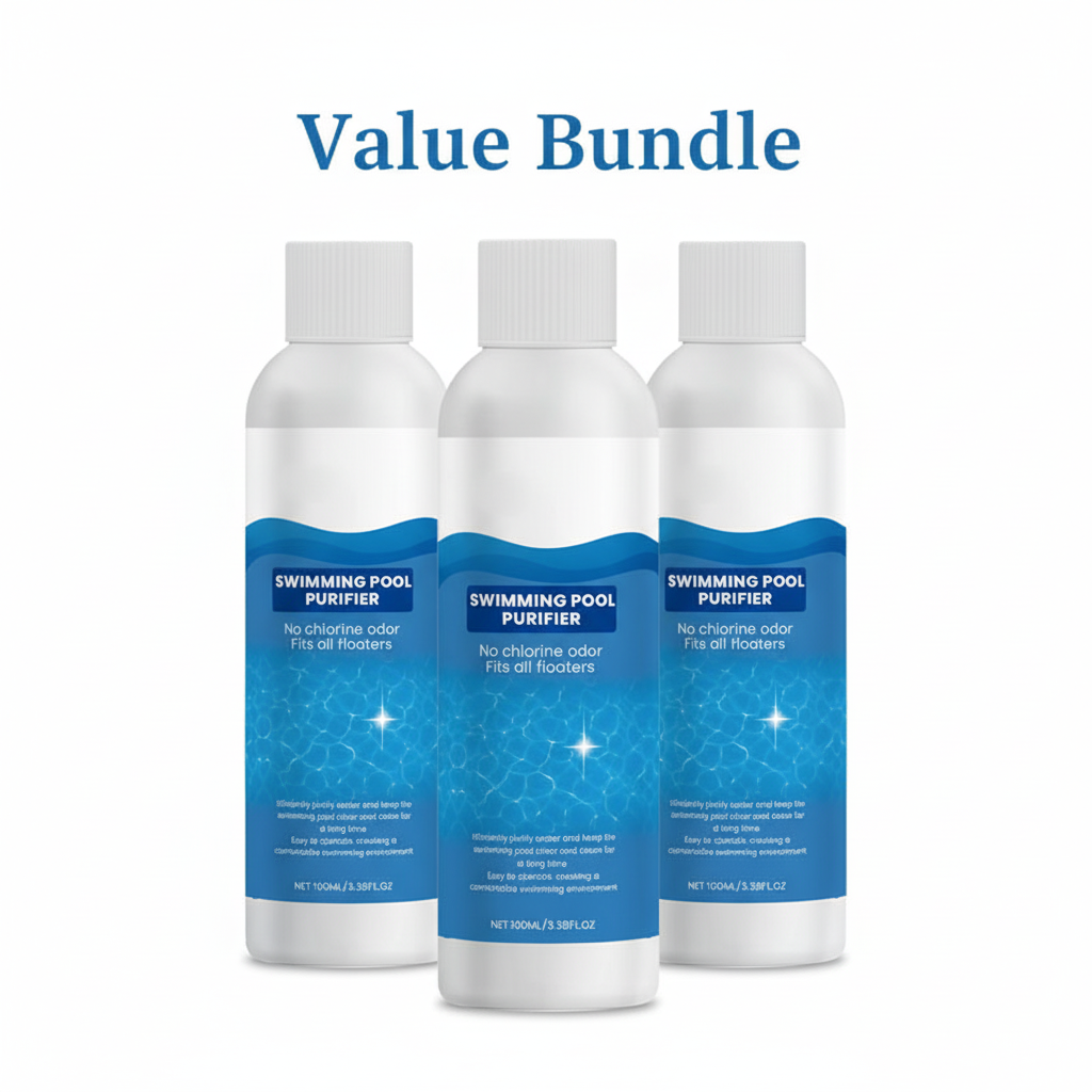 💧 Purifying liquid for pools – crystal-clear water, effortlessly! ✨ Say goodbye to green water and harsh chemicals – enjoy healthy, natural swimming every time. 🏊♂️💙