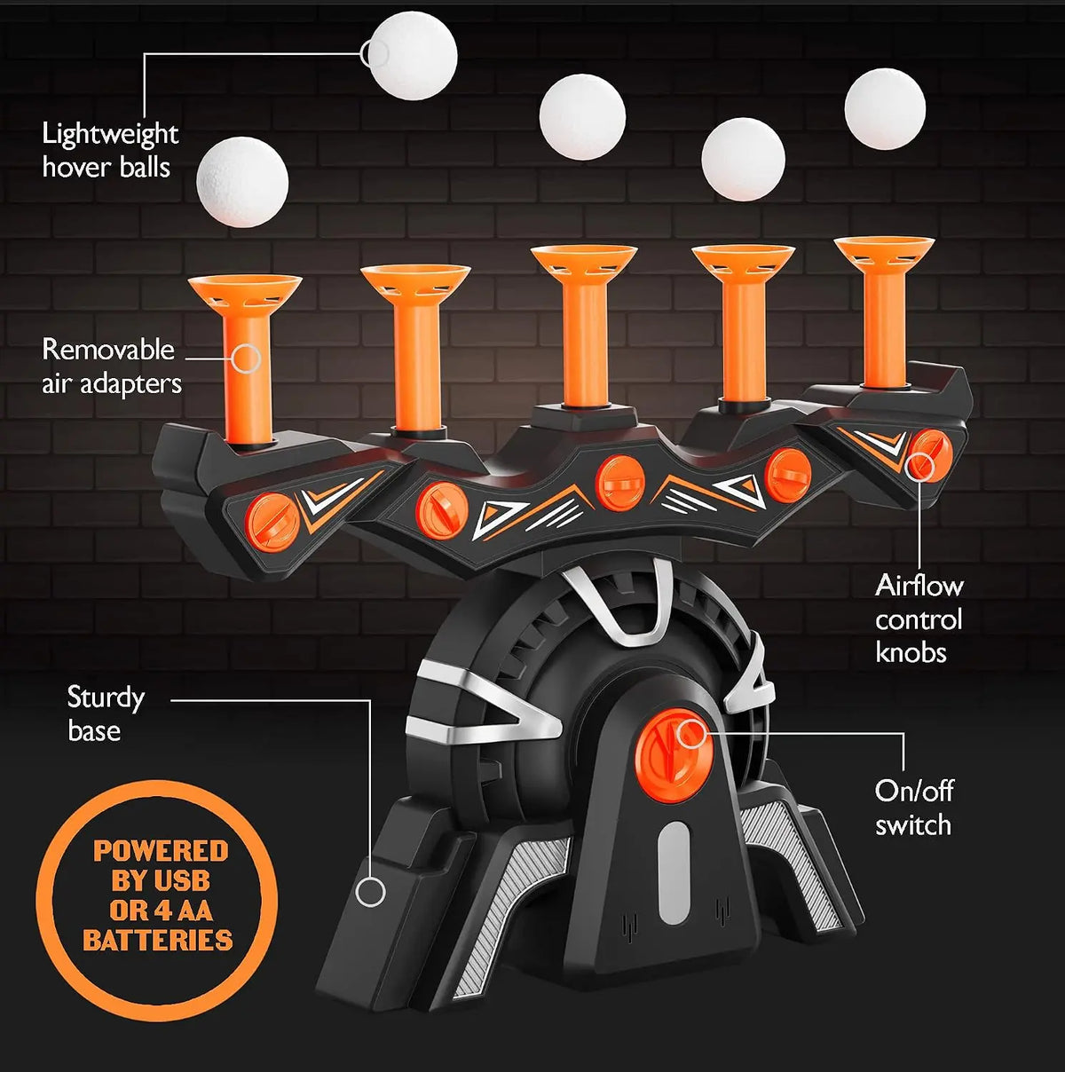 🎯 Family Fun | Hovering Ball Target Shooting Game with Foam Blaster