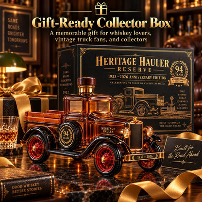🚚 Heritage Hauler Reserve – 94th Anniversary Vintage Truck Whiskey Decanter (1932–2026) | Collector's Edition Gift