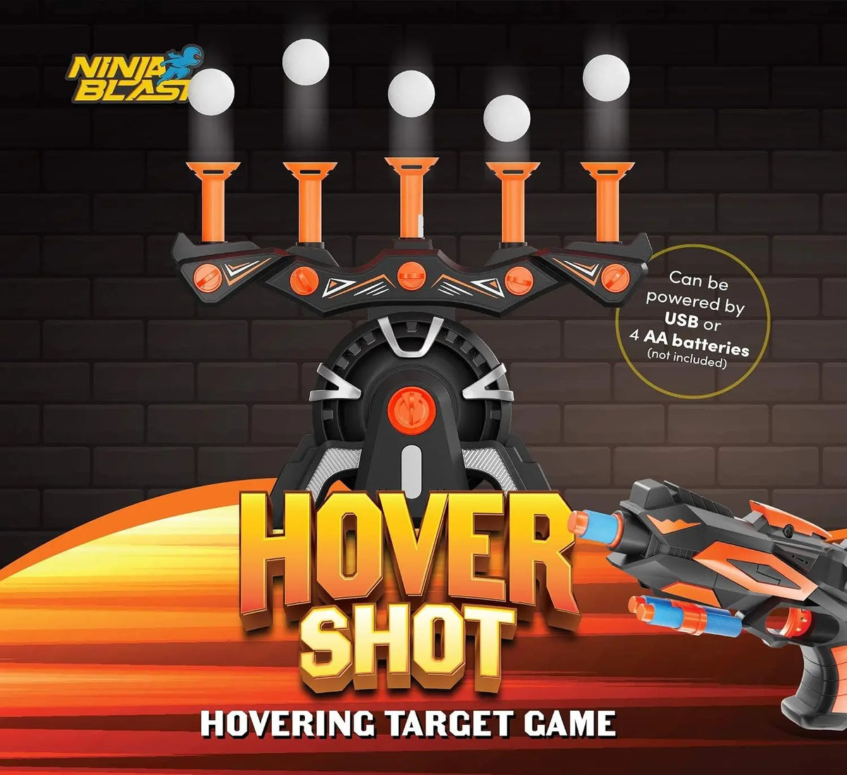 🎯 Family Fun | Hovering Ball Target Shooting Game with Foam Blaster