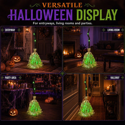 Magic Dancing Witch Broom – Animated Halloween Decor
