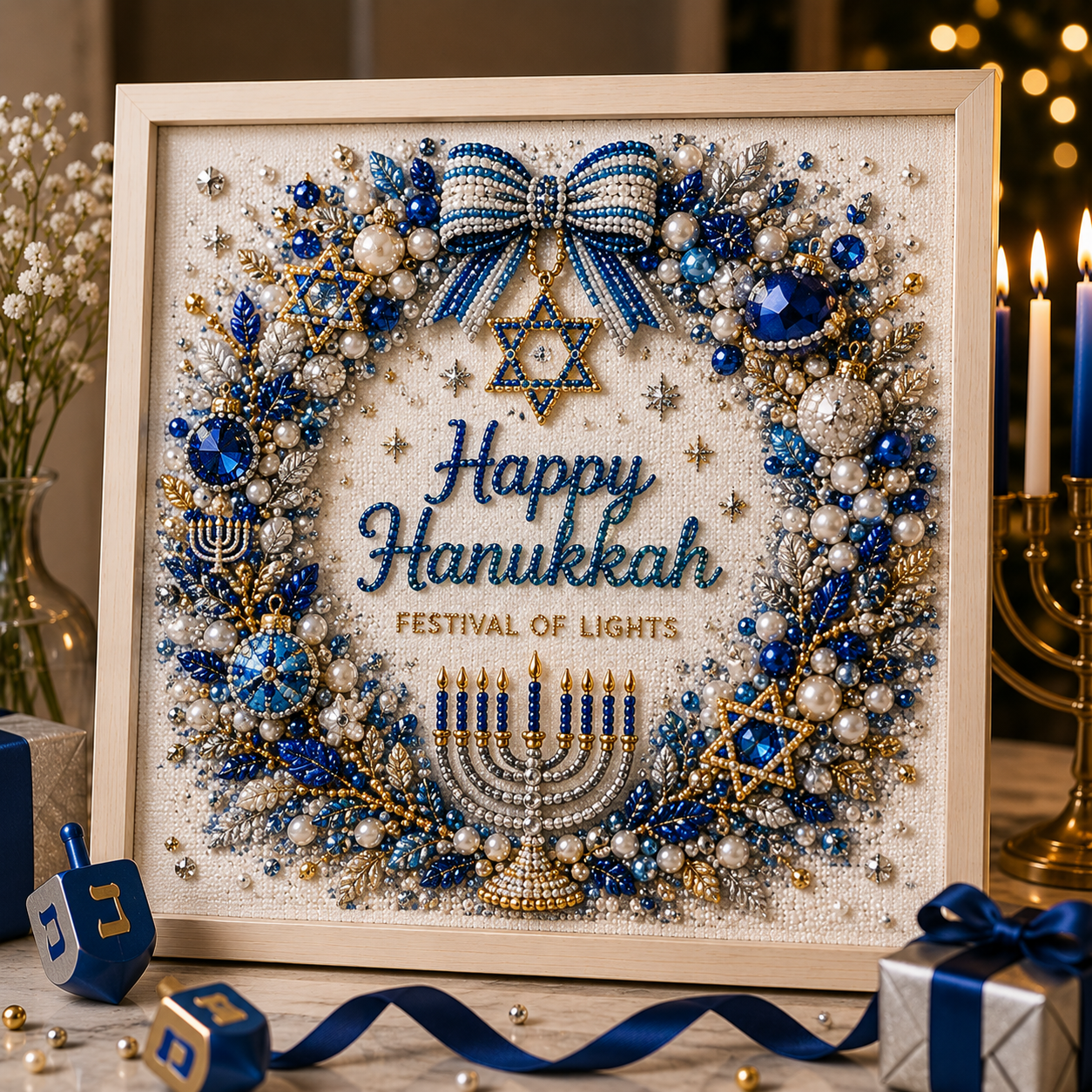 🎁DIY Hanukkah Pearl Art Kit ✨