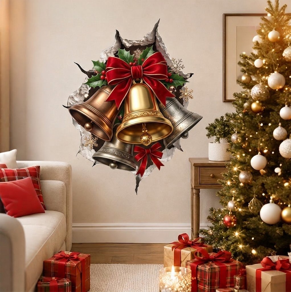 🔥Last Day 50% OFF-Creative 3D Christmas Santa Wall Sticker