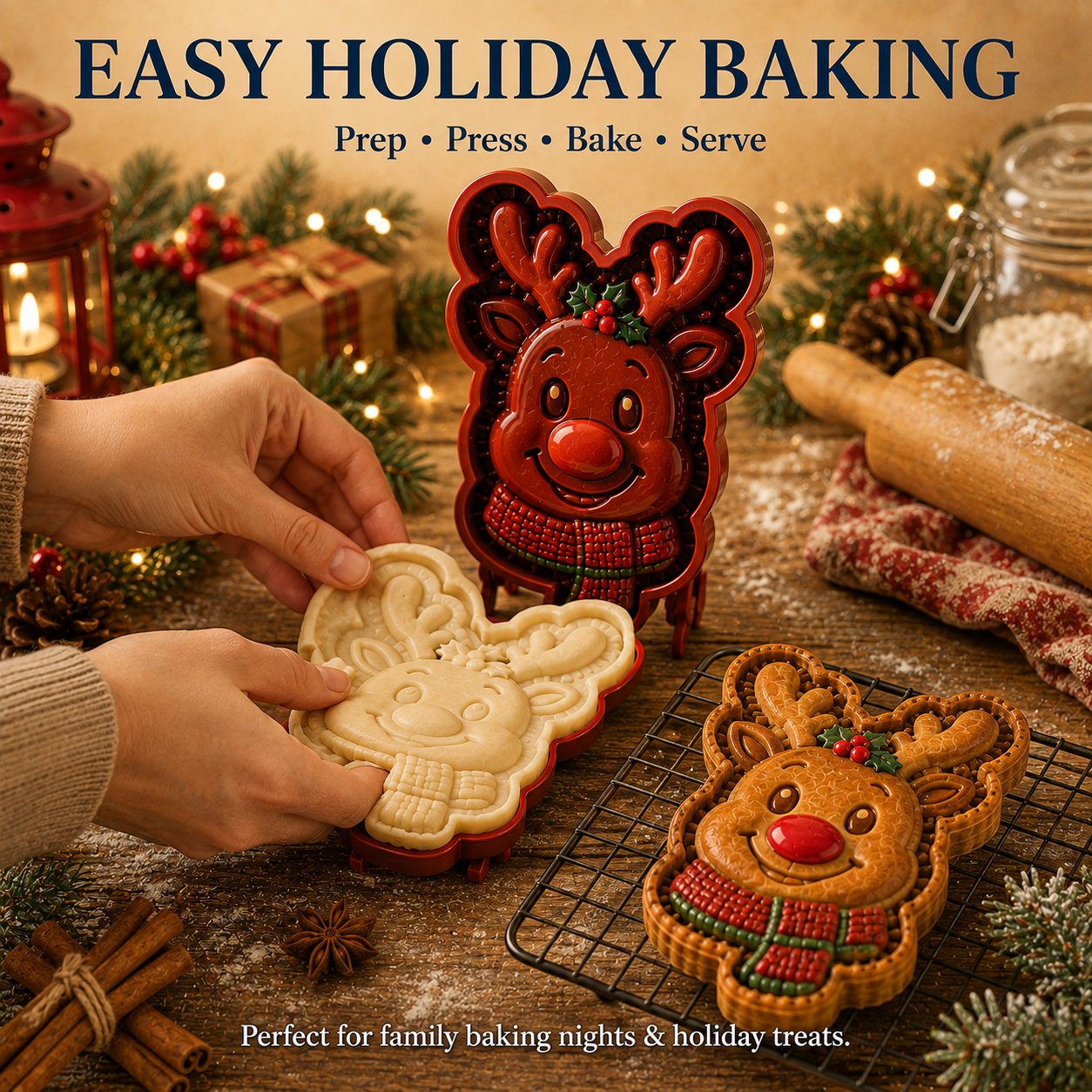 🎄 9-Design Christmas Mini Pie Mold Collection🥧✨
