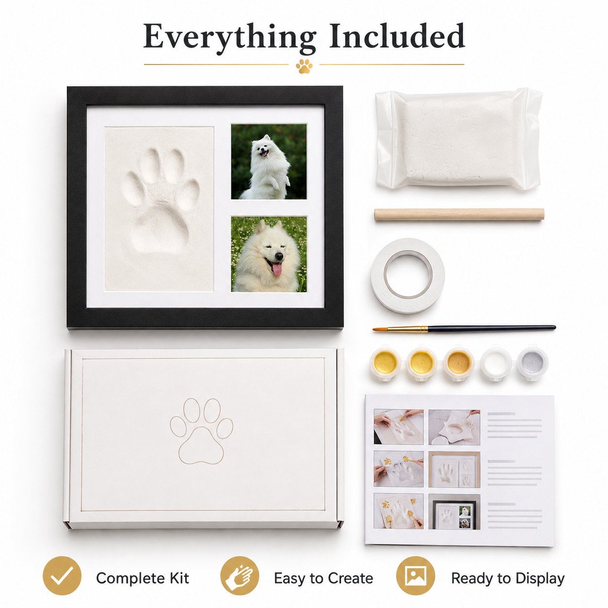 ❤️ Pet Lover Gift Sale 65% OFF – Pet Paw Print Memorial Frame Kit | A Keepsake to Treasure