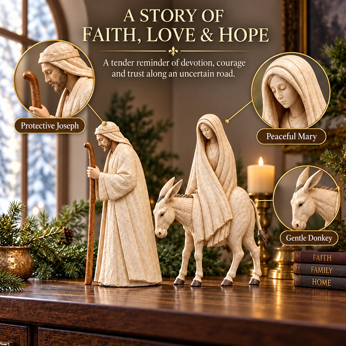 ✝️Journey to Bethlehem Nativity Figurine Set