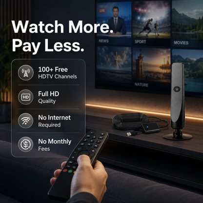 HD TV Antenna-No Subscription, Easy Setup