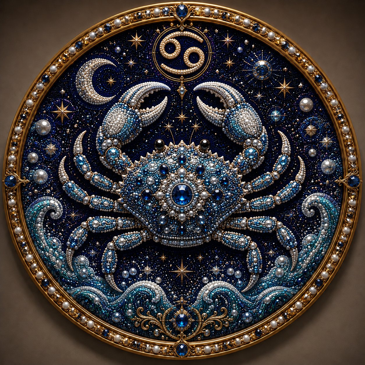 🔥HOT SALE 49% OFF – ✨ Premium 3D Pearl 12 Zodiac Signs Art Kit | Luxury Flocked Canvas with Scratch-Resistant Non-Fading Pearl Beads DIY Handmade Astrology Decor ♈🌙💎