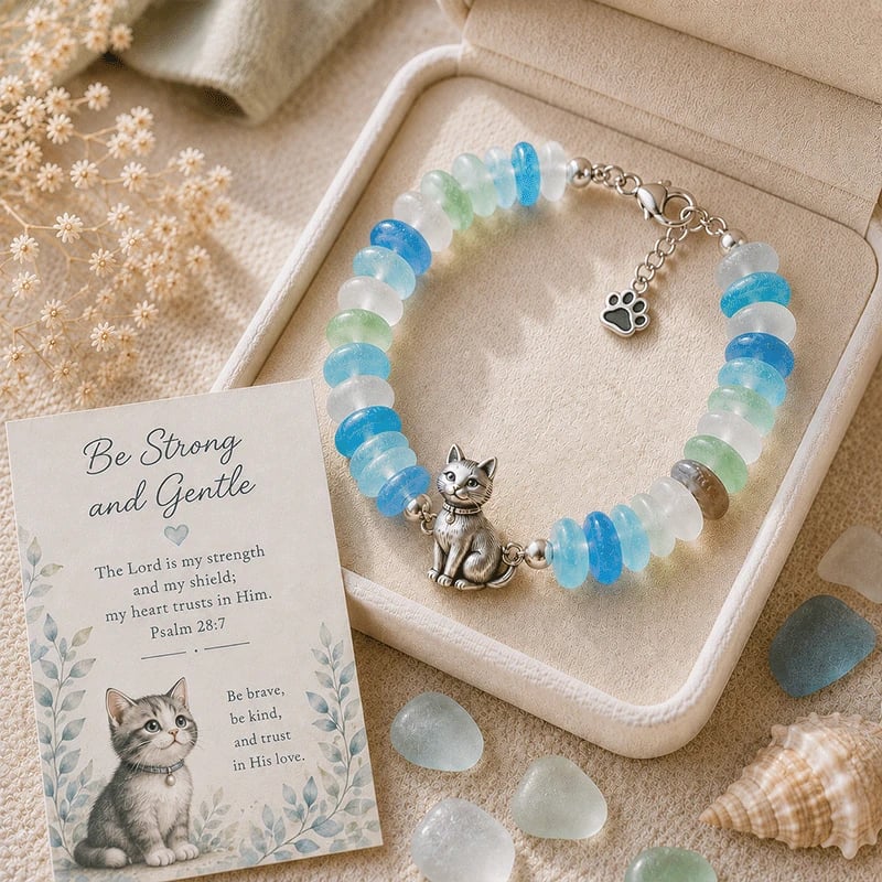 🔥Last Day 49% OFF - 🩵 Sea Glass Blessing Bracelet
