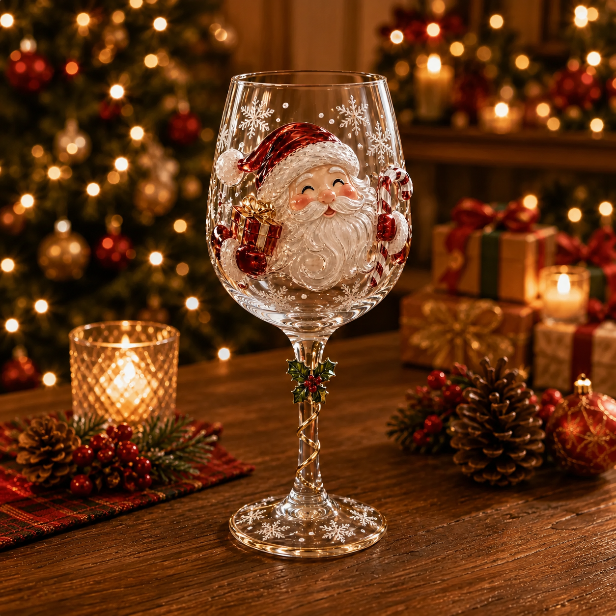 🔥Last day 69% OFF🎁 Christmas 3D Wine Glass Collection Gift Box Set ✨