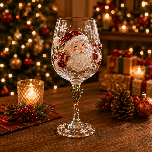 🔥Last day 69% OFF🎁 Christmas 3D Wine Glass Collection Gift Box Set ✨