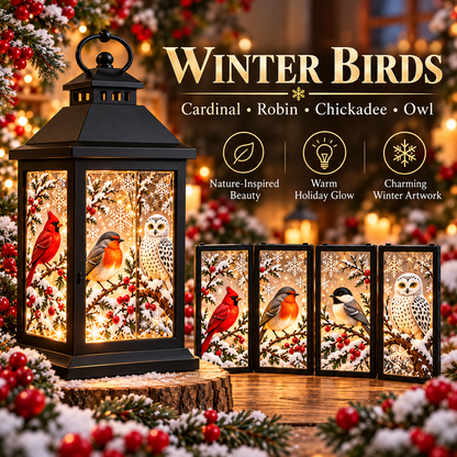 Interchangeable Crystal Lantern – Light-Up Holiday Décor