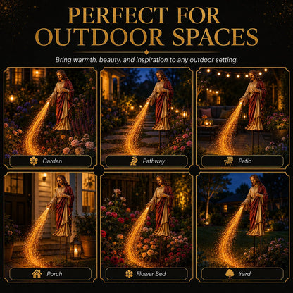 ✝️ Solar Jesus Fiber Optic Garden Light ✨ | Faith-Inspired Outdoor Decor(🔥Same as in the video)