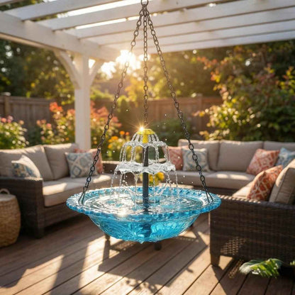 ✨2026 Frühlings-Sonderangebot 50% Rabatt-🐦Solar-Kaskaden-Hänge-Vogelbad-Brunnen