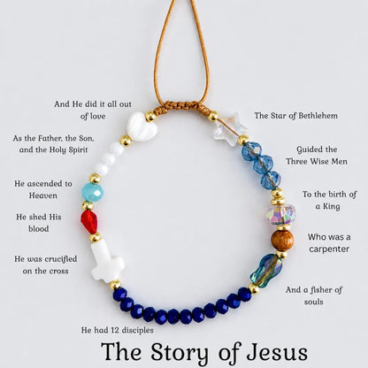 ✝️Handmade Story of Jesus Bracelet❤️Wear the Story. Carry the Faith.
