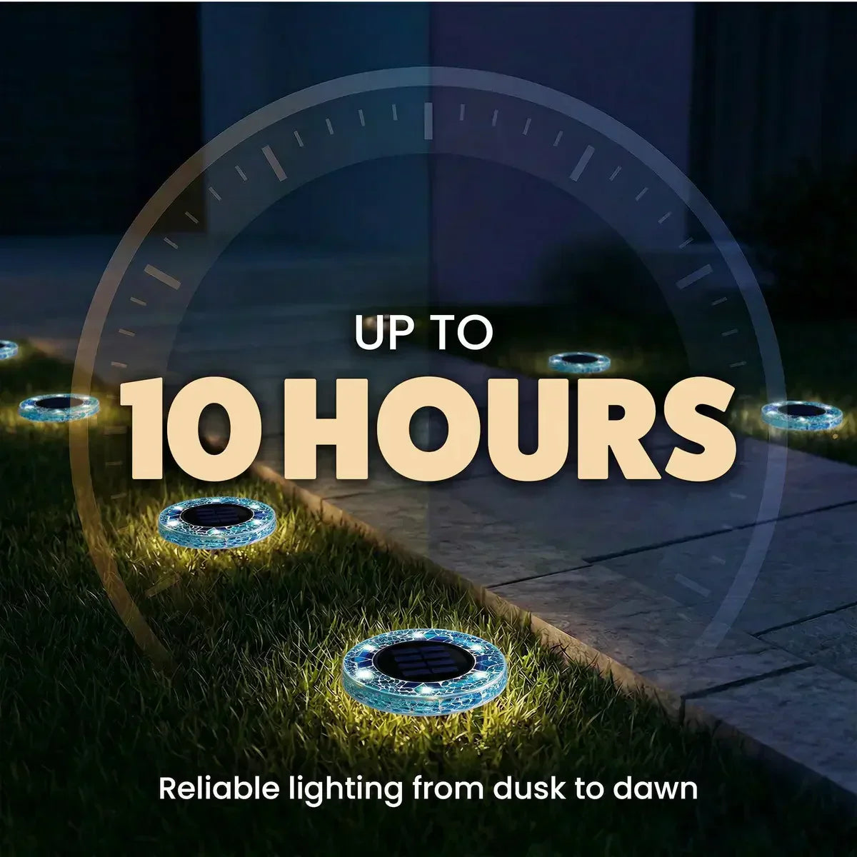 Hot Sale 60% OFF🛋️Solar Mosaic Lights – Waterproof LED Pathway Lights with Auto On/Off