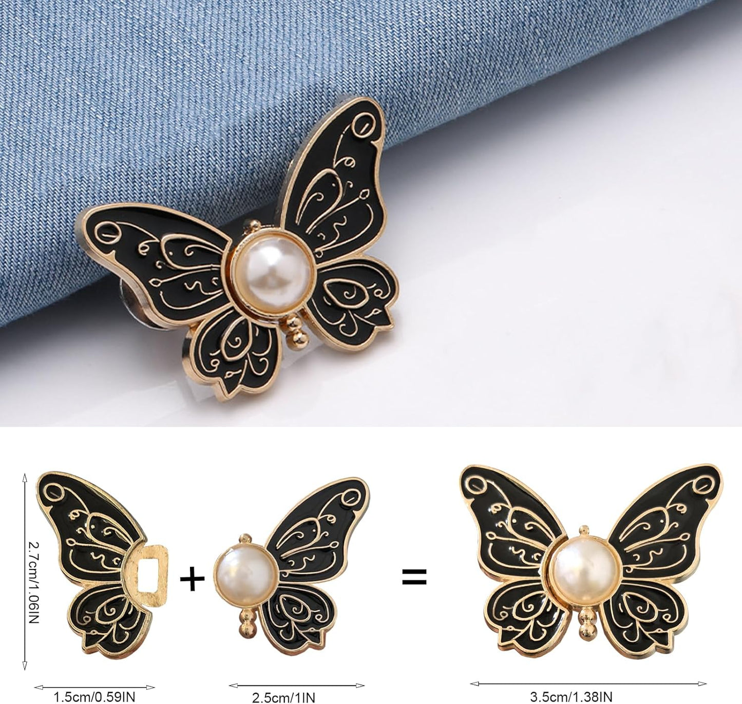 8-Pack Detachable Butterfly Clips🦋