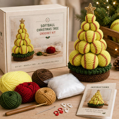Sports Ball Christmas Tree Crochet Kit