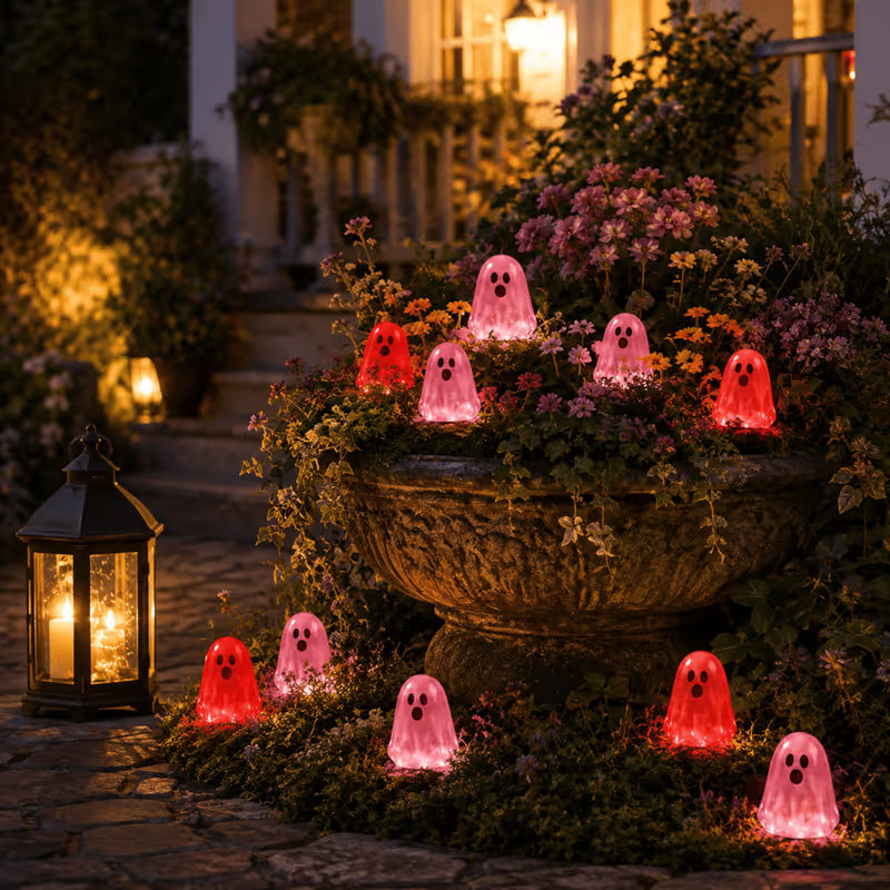 ⏳ Last day 50% OFF – 👻Glow In Dark Cute Ghost Resin Bead Set