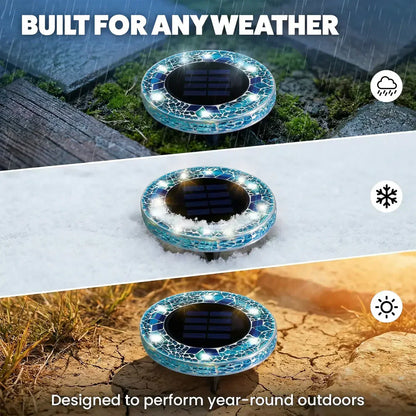 Hot Sale 60% OFF🛋️Solar Mosaic Lights – Waterproof LED Pathway Lights with Auto On/Off