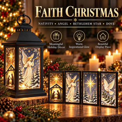 Interchangeable Crystal Lantern – Light-Up Holiday Décor