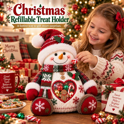 ⏰LAST DAY 50% OFF 💯🎅 Refillable Christmas Figurine Treat Holder 🍬
