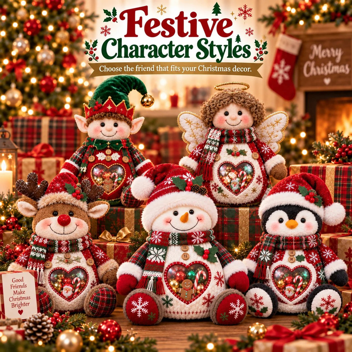 ⏰LAST DAY 50% OFF 💯🎅 Refillable Christmas Figurine Treat Holder 🍬