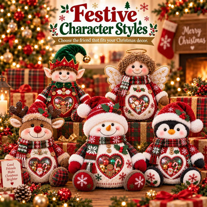 ⏰LAST DAY 50% OFF 💯🎅 Refillable Christmas Figurine Treat Holder 🍬