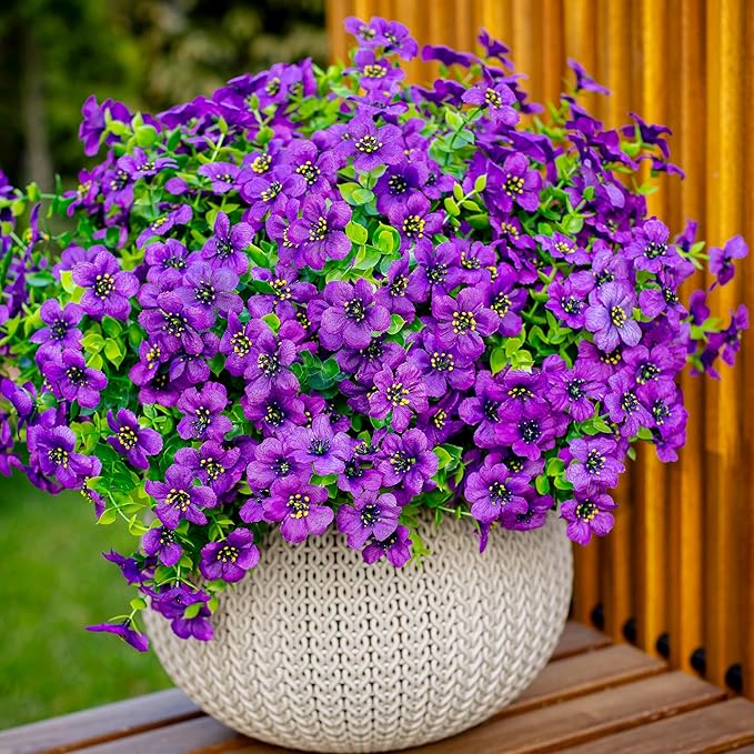 🌸 UV-beständige Kunstblumen – farbecht & farbenfroh für Garten, Terrasse, Heimdekoration